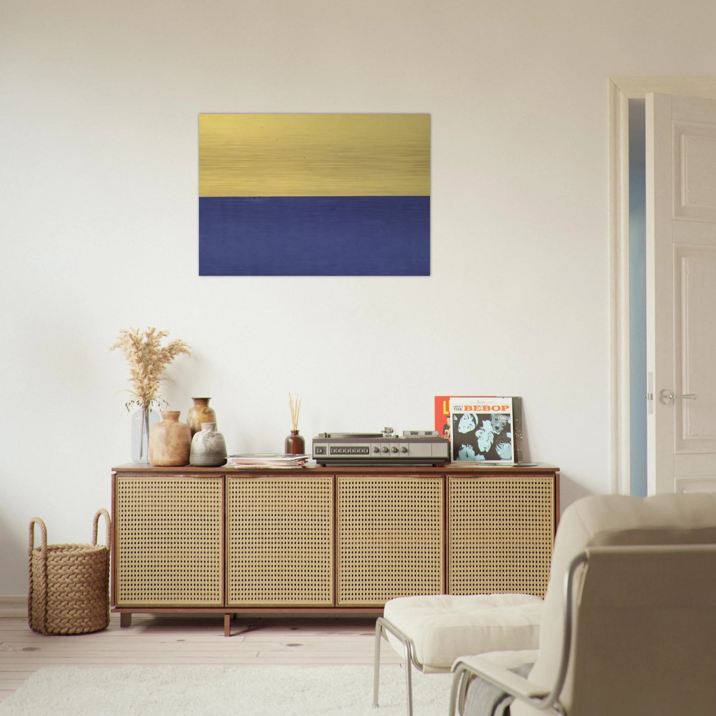 Yellow and Blue - Ellsworth Kelly Brushed Aluminum Print - 70x100 cm / 28x40 inches | Ellsworth Kelly Aluminum Print | Ellsworth Kelly Prints