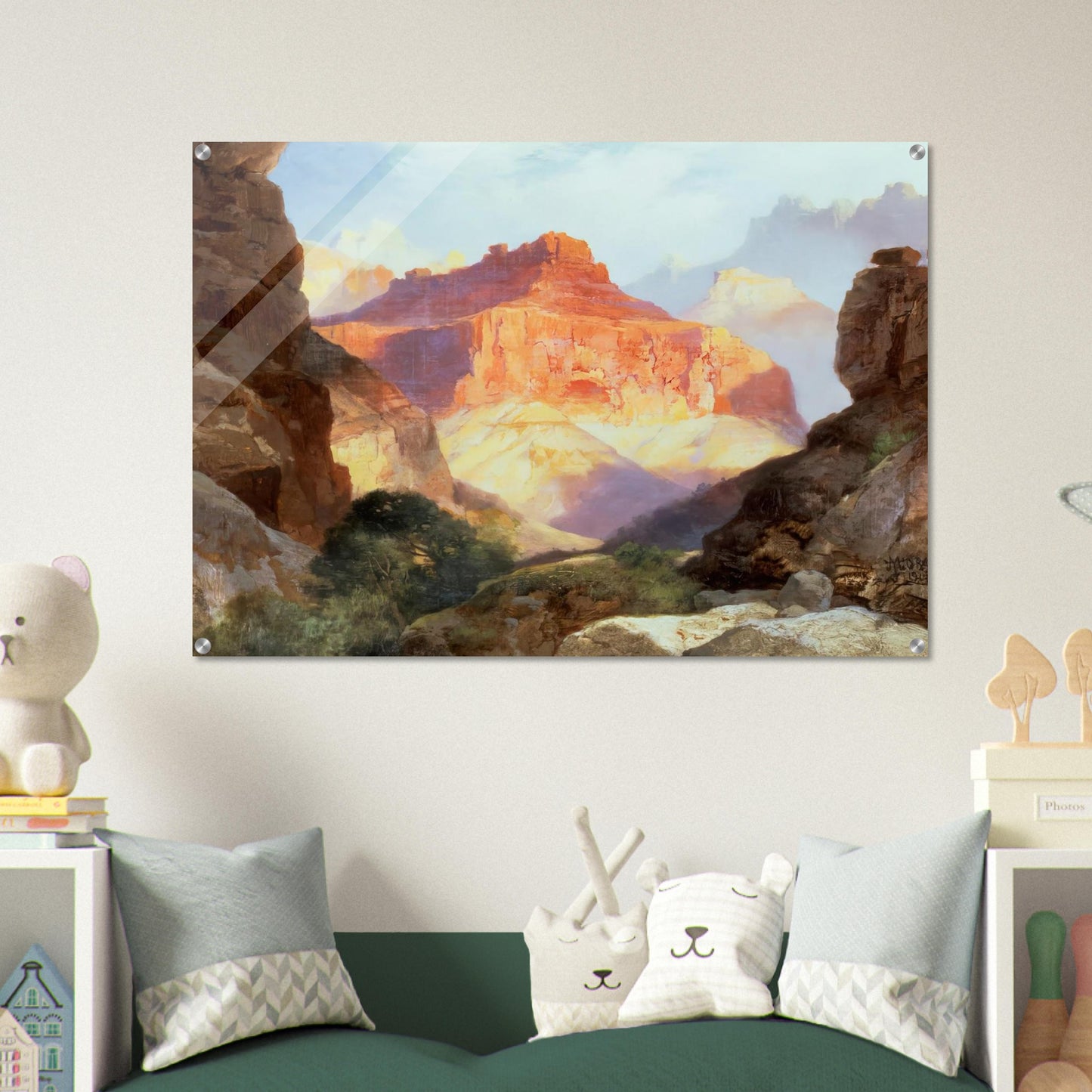 Under the Red Wall - Thomas Moran Acrylic Print - 70x100 cm / 28x40″ inches