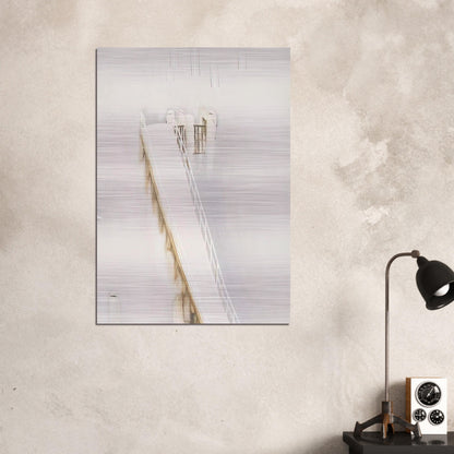 Lavender Bay Pier in the Rain - 1976 - Brett Whiteley Brushed Aluminum Print - 70x100 cm / 28x40 inches | Brett Whiteley Aluminum Print | Brett Whiteley Prints