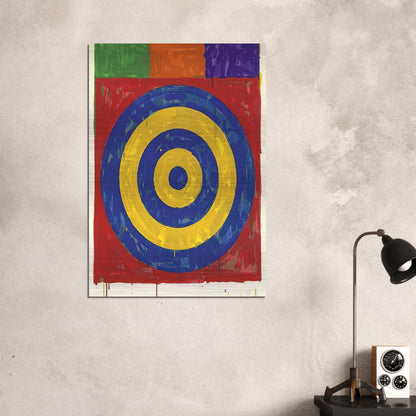 TARGET ULAE 147 1974 - Jasper Johns Brushed Aluminum Print - 70x100 cm / 28x40 inches | Jasper Johns Aluminum Print | Jasper Johns Prints