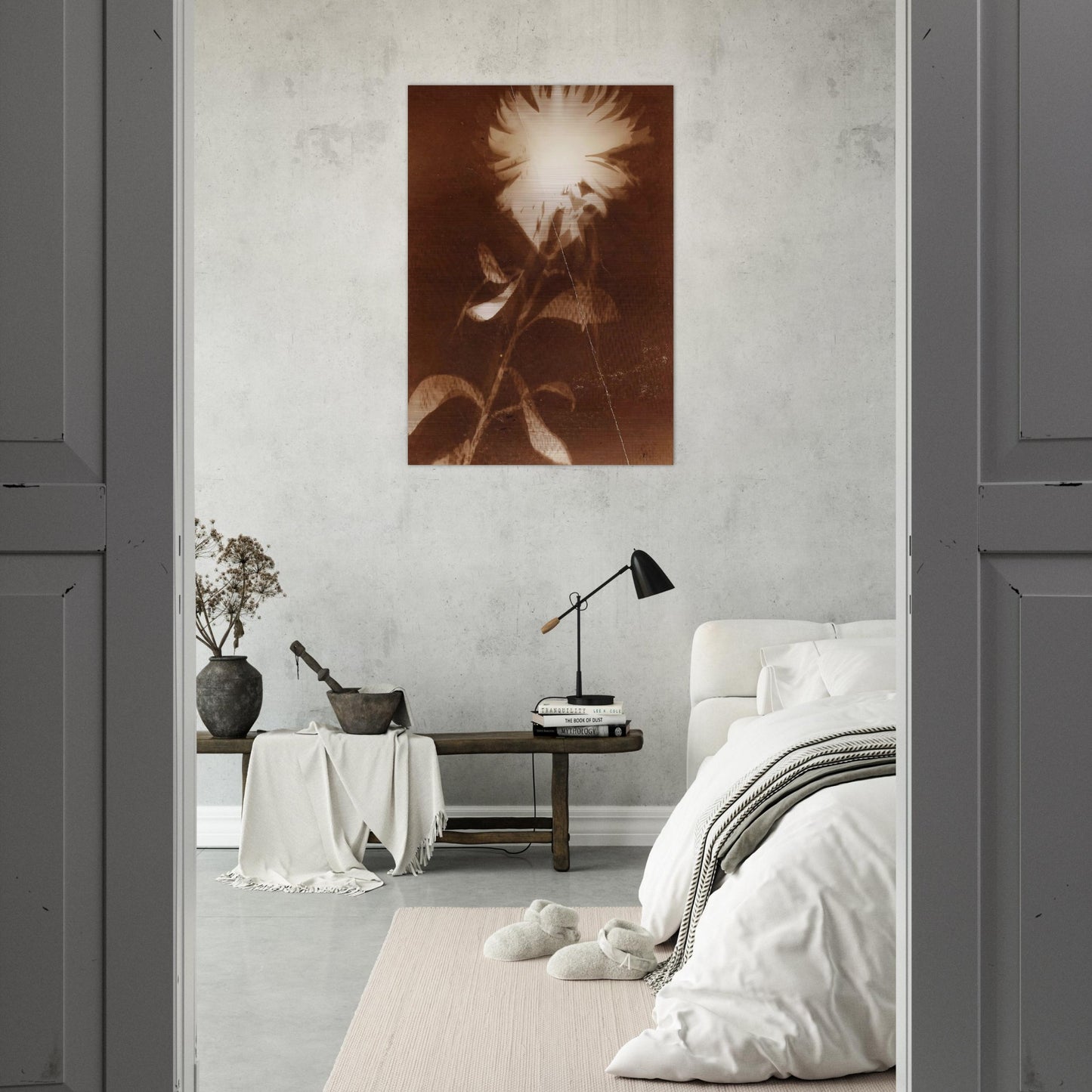 Untitled [flower] - Laszlo Moholy-Nagy Brushed Aluminum Print - 70x100 cm / 28x40 inches | Laszlo Moholy-Nagy Aluminum Print | Laszlo Moholy-Nagy Prints