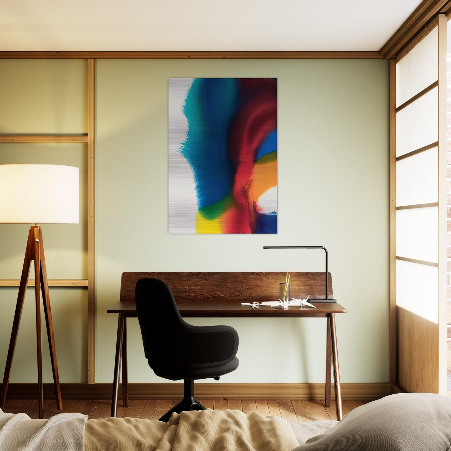 Rainbow Bleed - Paul Jenkins Brushed Aluminum Print - 70x100 cm / 28x40 inches | Paul Jenkins Aluminum Print | Paul Jenkins Prints