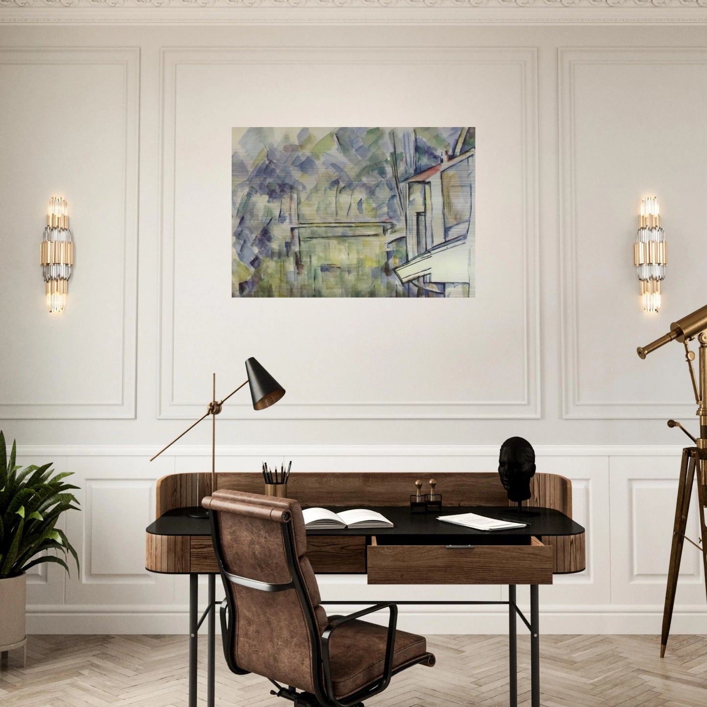 Mill on the River - Paul Cézanne Brushed Aluminum Print - 70x100 cm / 28x40 inches | Paul Cézanne Aluminum Print | Paul Cézanne Prints
