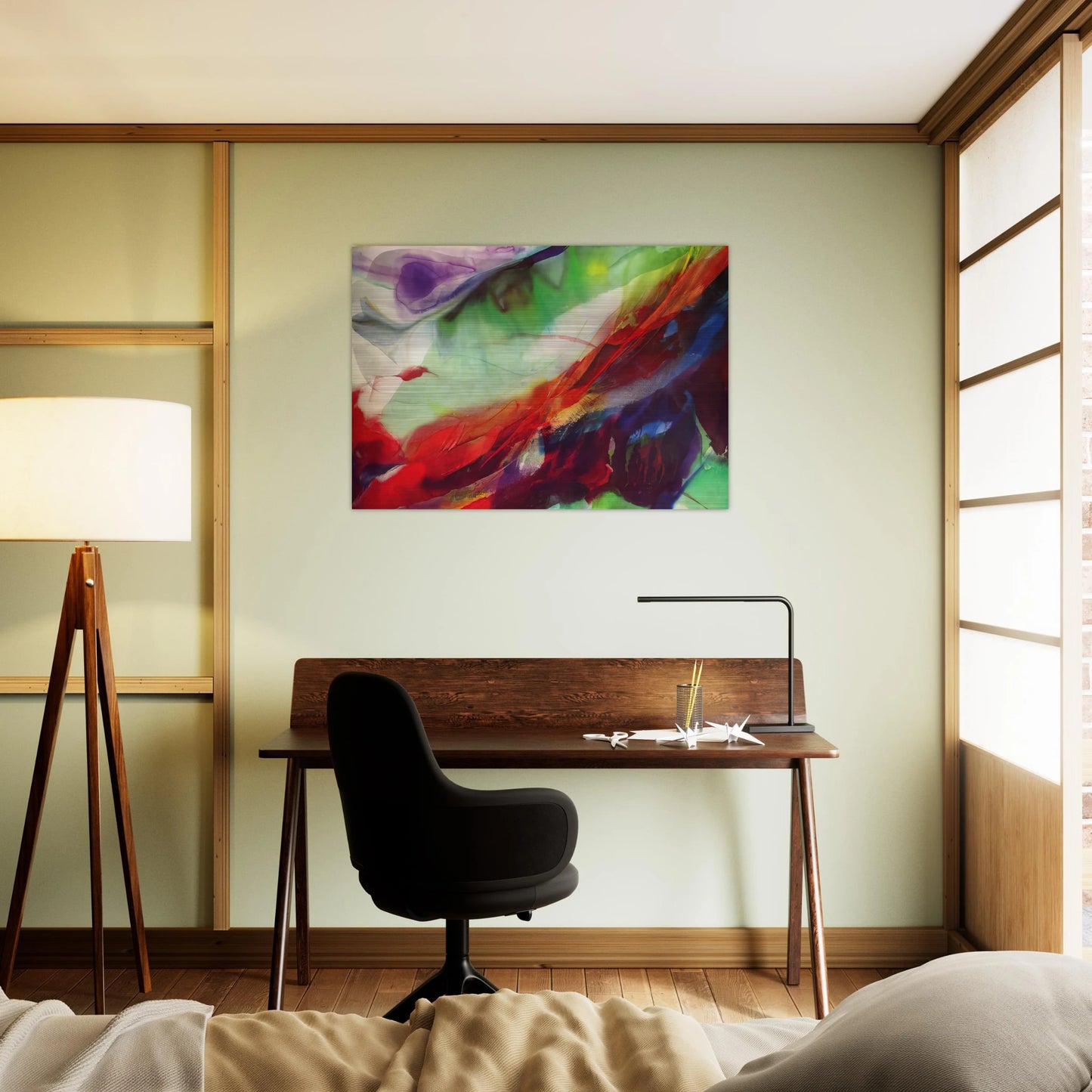Phenomena Sun over the Hour Glass - 1966 - Paul Jenkins Brushed Aluminum Print - 70x100 cm / 28x40 inches | Paul Jenkins Aluminum Print | Paul Jenkins Prints