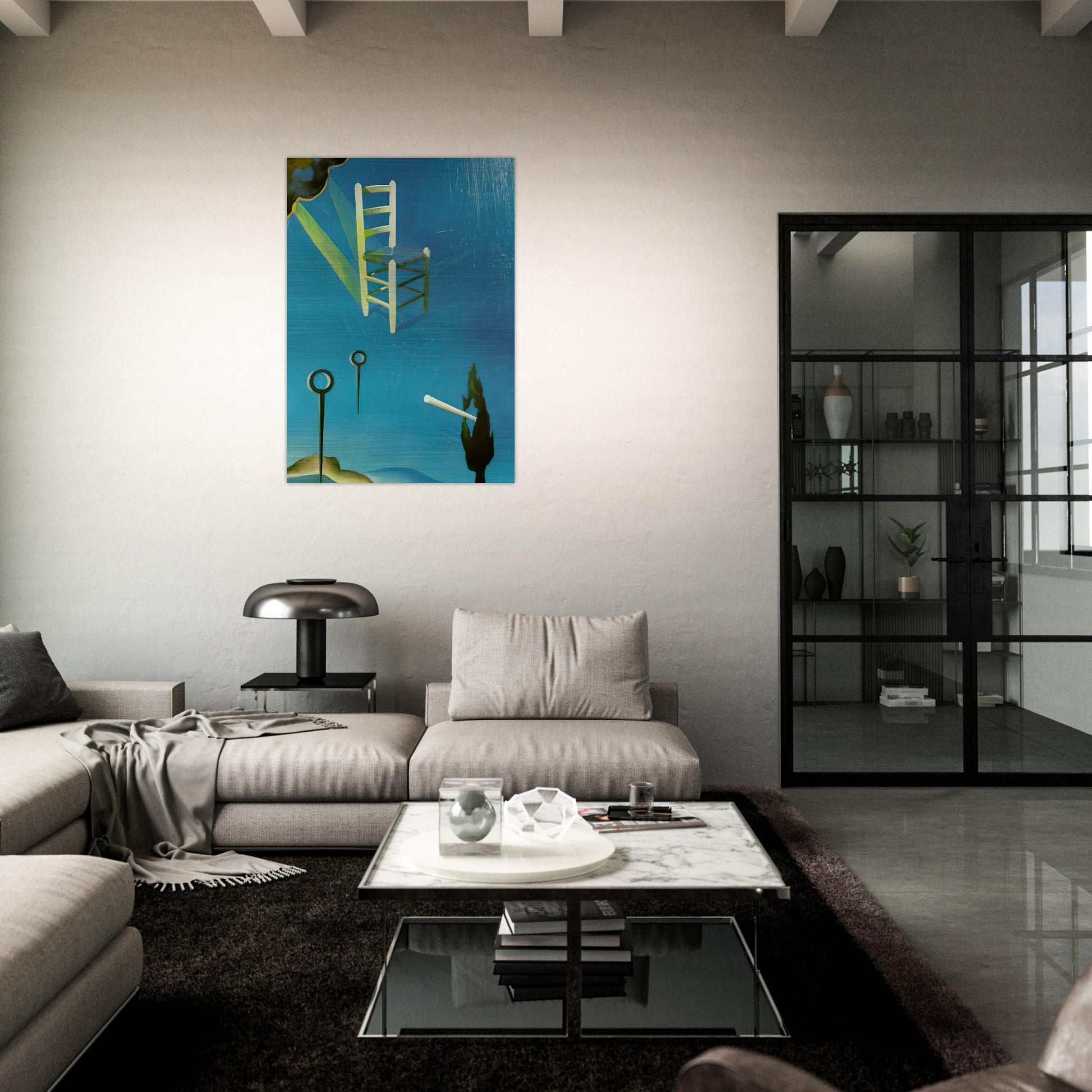 THE CHAIR 1 - Salvador Dali Brushed Aluminum Print - 70x100 cm / 28x40 inches | Salvador Dali Aluminum Print | Salvador Dali Prints