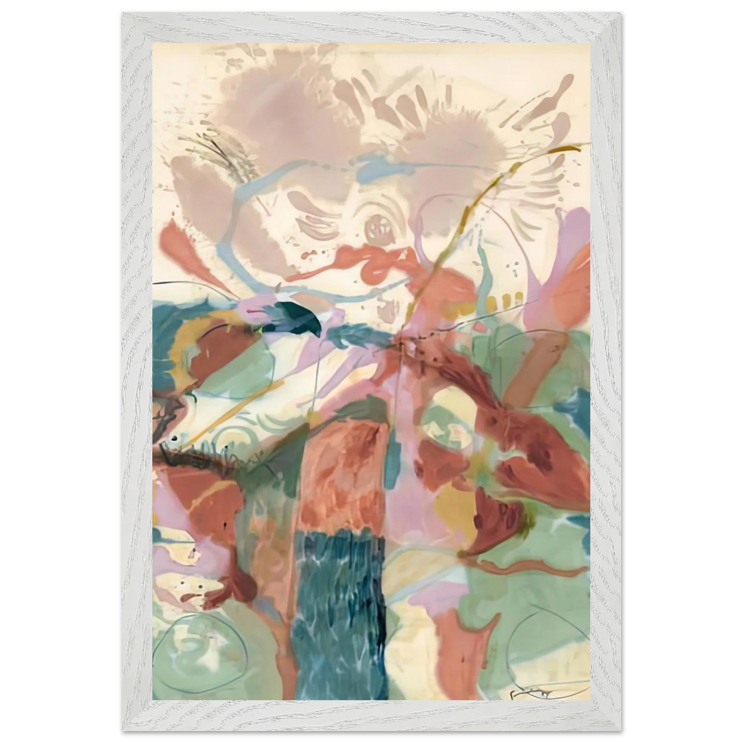 Helen Frankenthaler - Jacob's Ladder, 1957- Wall Art - 30x40 cm / 12x16 inches - Premium Wooden Framed Poster With Fine Art Paper-canvas - Wood frame