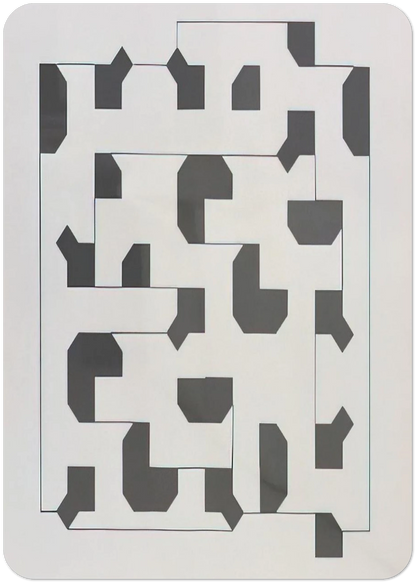 Curva di Peano - 1975 By Bruno Munari Pack of 10 Post Cards | Bruno Munari Post Cards | A6 (10.5 x 14.8 cm) - 4.1 x 5.8 inches