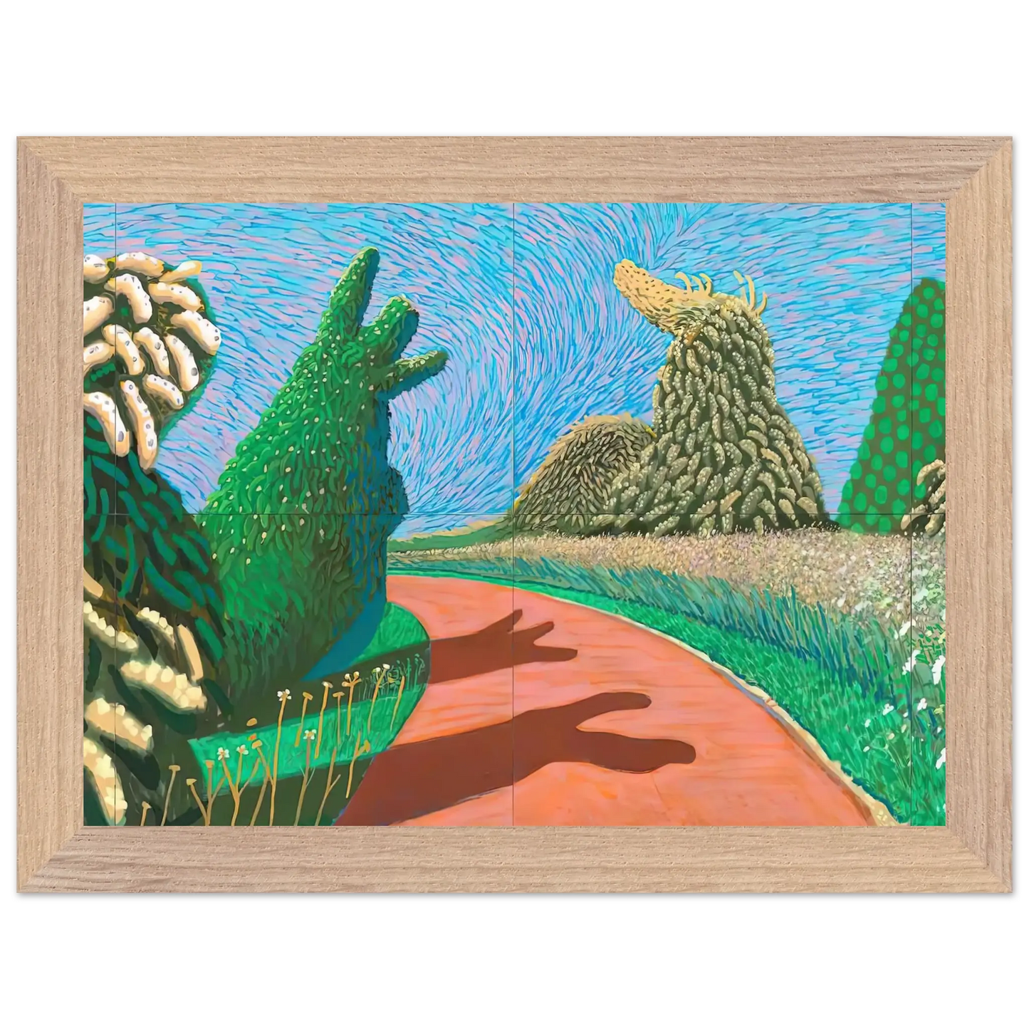 David Hockney - David Hockney Wall art - 20x25 cm / 8x10 Inches - Premium Wooden Framed Poster With Fine Art Paper - Black frame