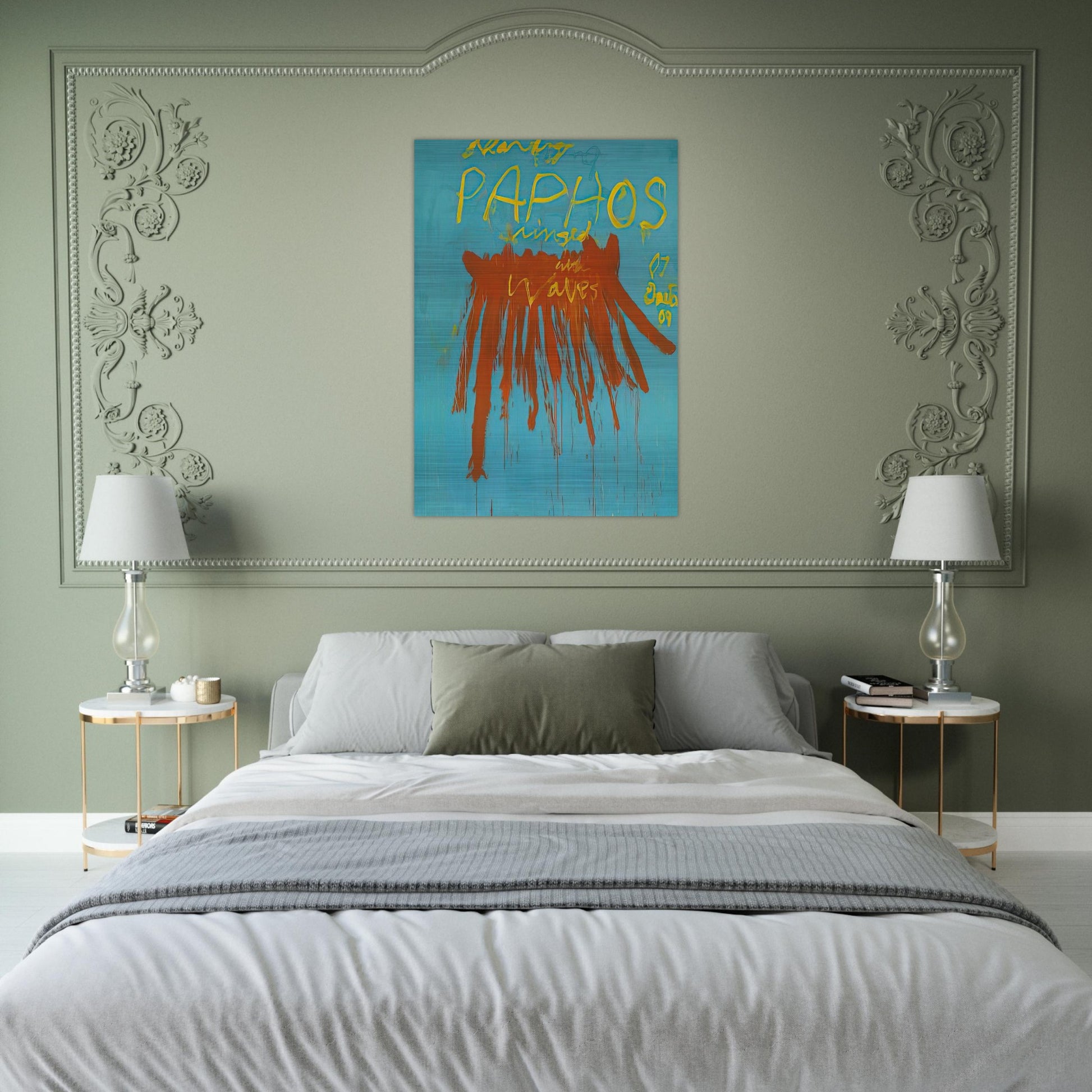 Leaving Paphos Ringed With Waves IV - Cy Twombly Brushed Aluminum Print - 70x100 cm / 28x40 inches | Cy Twombly Aluminum Print | Cy Twombly Prints