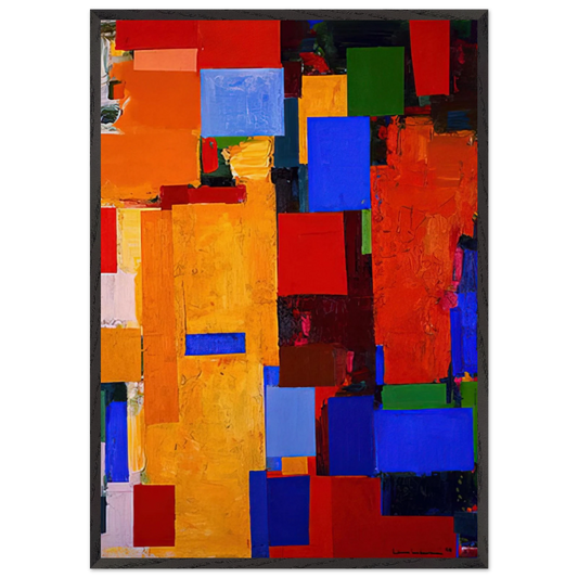 Equinox - Hans Hofmann 70x100 cm / 28x40 inches Framed Art Print – Black Wooden Frame