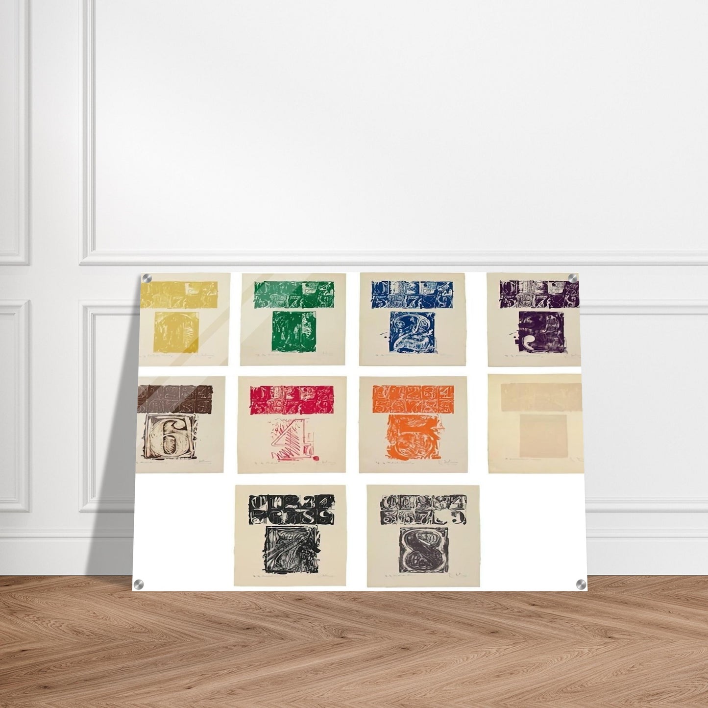 0 9 ULAE 19 1963 - Jasper Johns Acrylic Print - 70x100 cm / 28x40″ inches