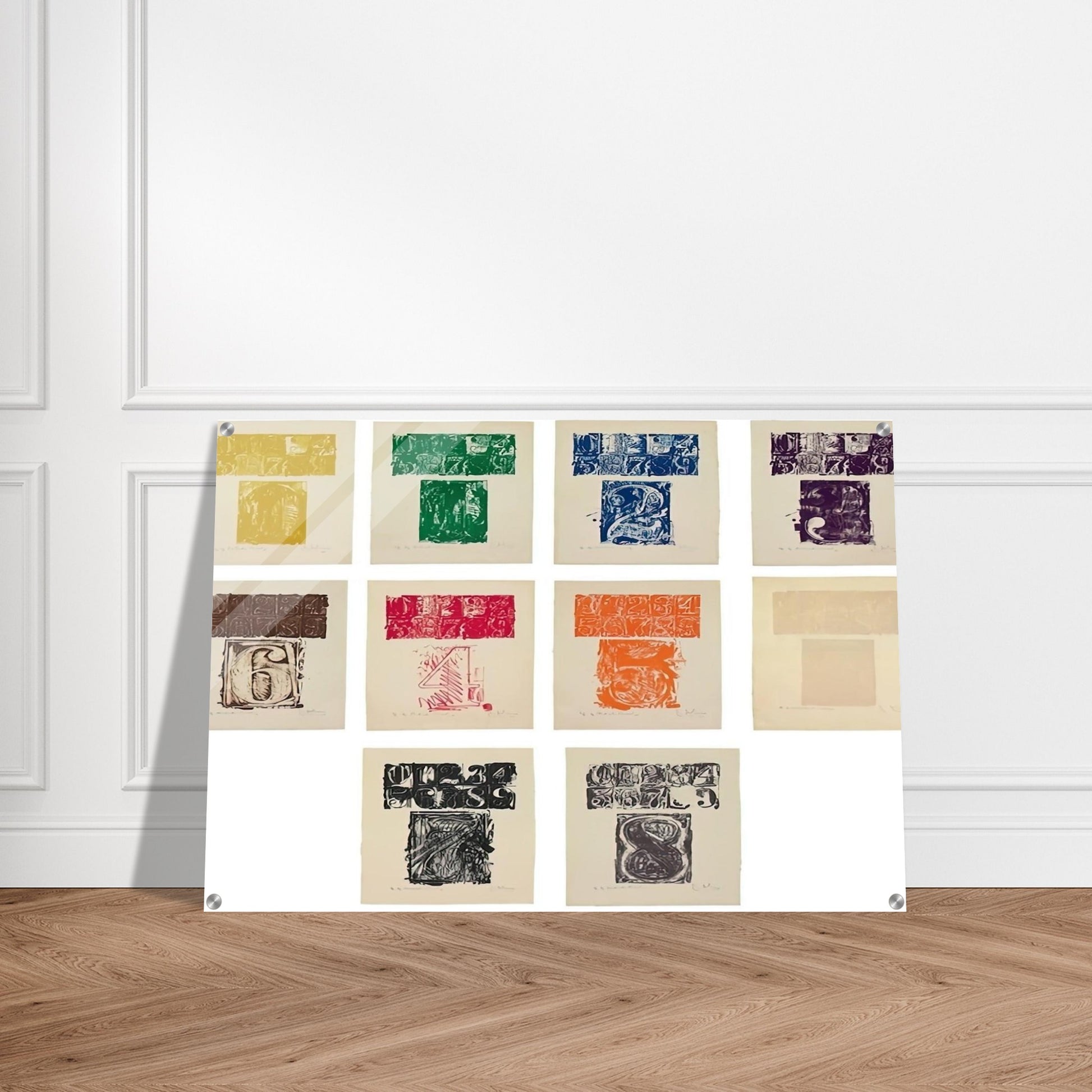 0 9 ULAE 19 1963 - Jasper Johns Acrylic Print - 70x100 cm / 28x40″ inches