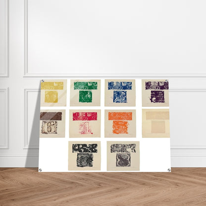 0 9 ULAE 19 1963 - Jasper Johns Acrylic Print - 70x100 cm / 28x40″ inches