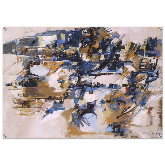 Untitled - 1958 - Maria Helena Vieira da Silva Acrylic Print - 70x100 cm / 28x40″ inches | Maria Helena Vieira da Silva Wall Art | Maria Helena Vieira da Silva Prints