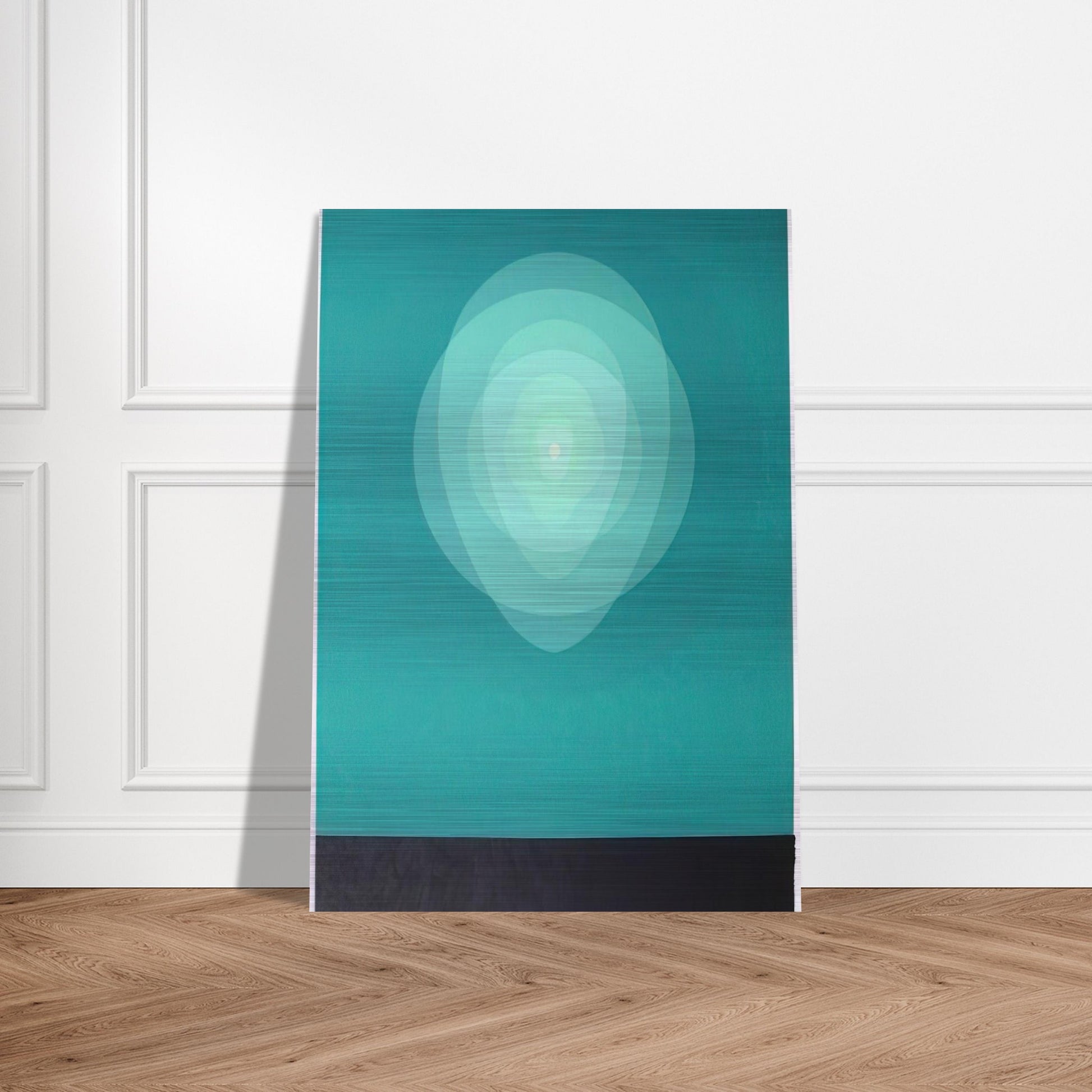 Teal Mandala - 1969 - Clarence Holbrook Carter Brushed Aluminum Print - 70x100 cm / 28x40 inches | Clarence Holbrook Carter Aluminum Print | Clarence Holbrook Carter Prints