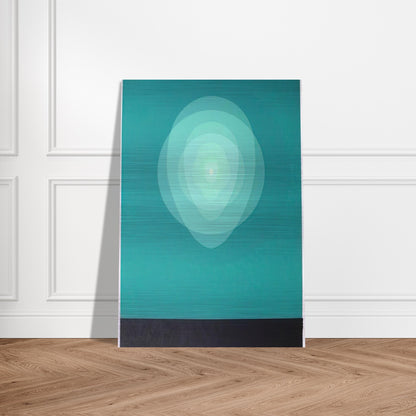 Teal Mandala - 1969 - Clarence Holbrook Carter Brushed Aluminum Print - 70x100 cm / 28x40 inches | Clarence Holbrook Carter Aluminum Print | Clarence Holbrook Carter Prints