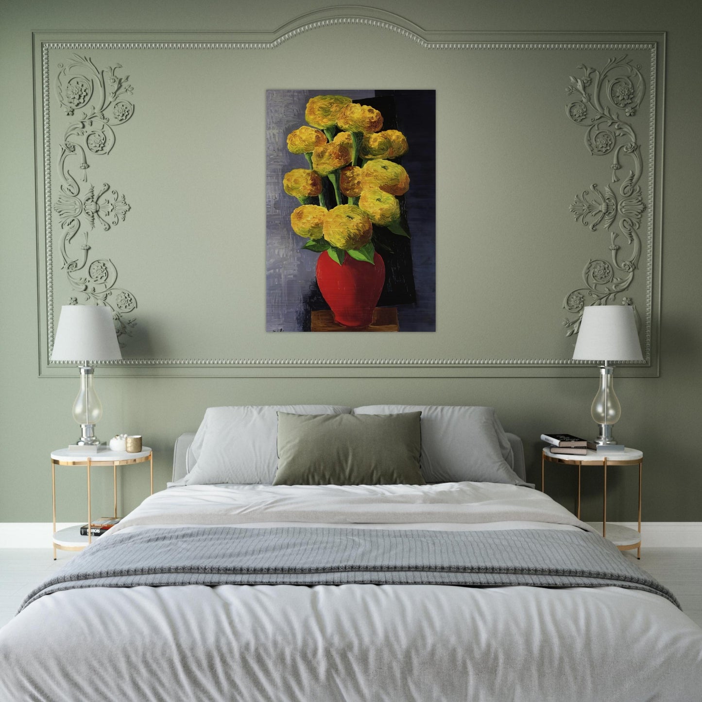 FLOWERS AND SHELLS 1919 - Moise Kisling Brushed Aluminum Print - 70x100 cm / 28x40 inches | Moise Kisling Aluminum Print | Moise Kisling Prints