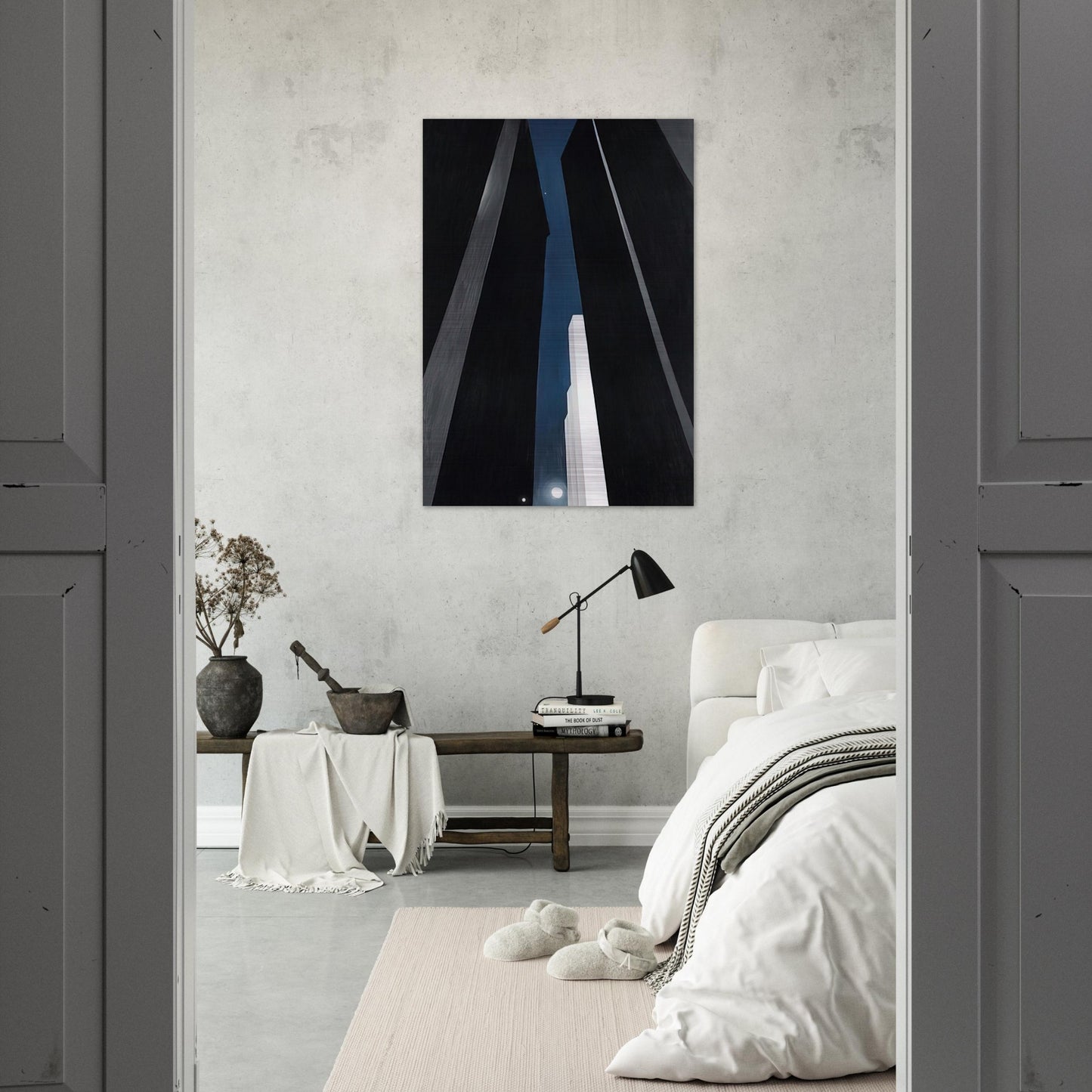 City Night - Georgia O'Keeffe Brushed Aluminum Print - 70x100 cm / 28x40 inches | Georgia O'Keeffe Aluminum Print | Georgia O'Keeffe Prints