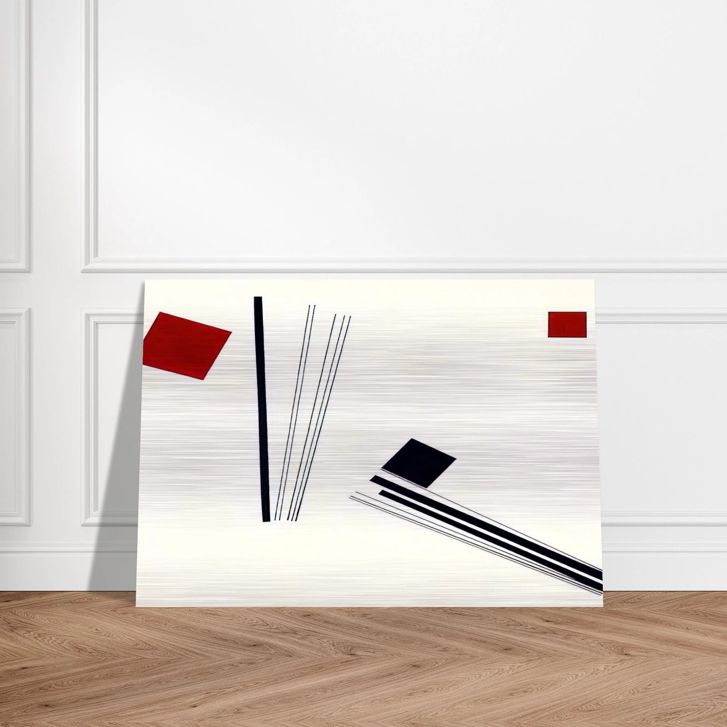 Painting in red and black - 1956 - Lygia Pape Brushed Aluminum Print - 70x100 cm / 28x40 inches | Lygia Pape Aluminum Print | Lygia Pape Prints
