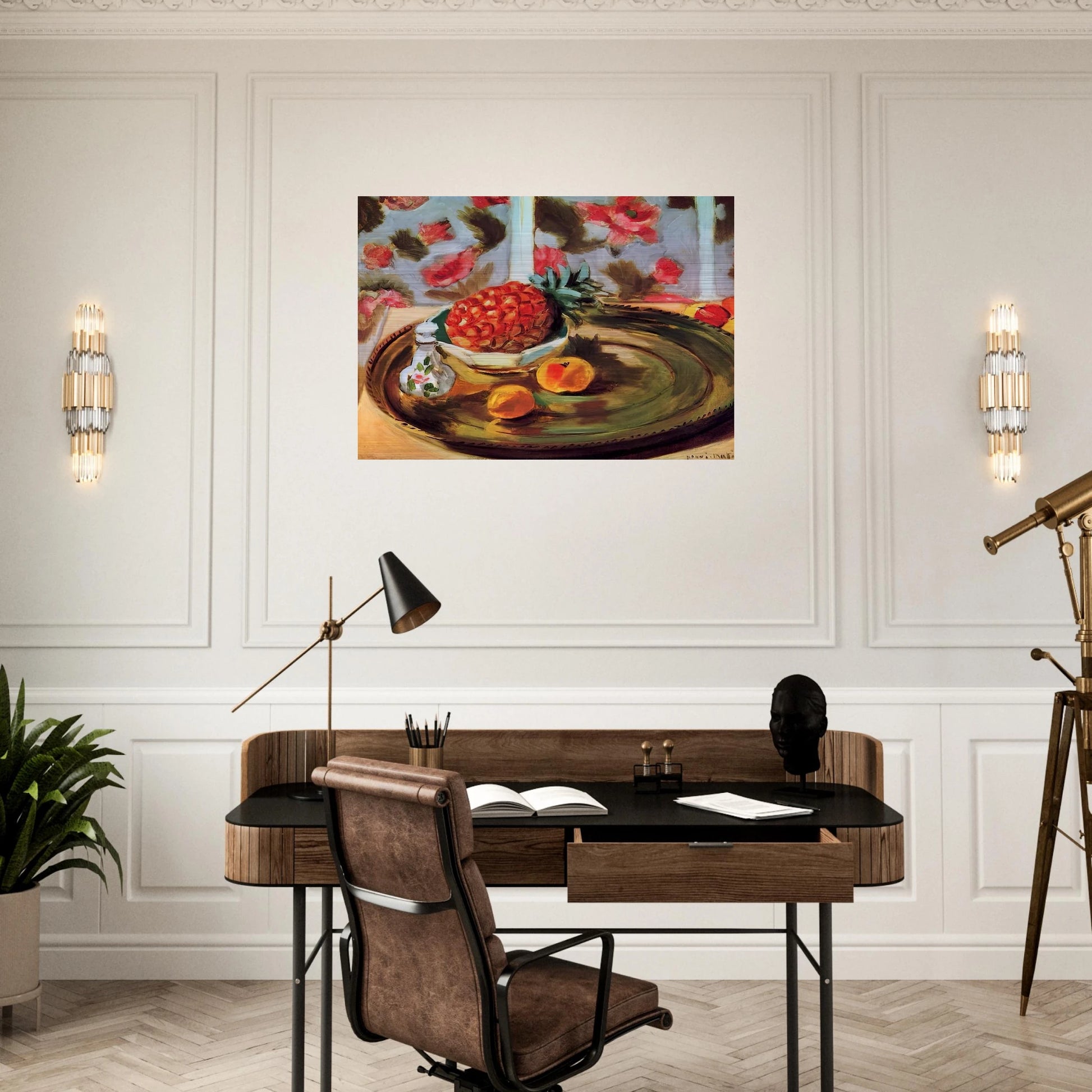 STILL LIFE WITH PINEAPPLE 1924 - Henri Matisse Brushed Aluminum Print - 70x100 cm / 28x40 inches | Henri Matisse Aluminum Print | Henri Matisse Prints