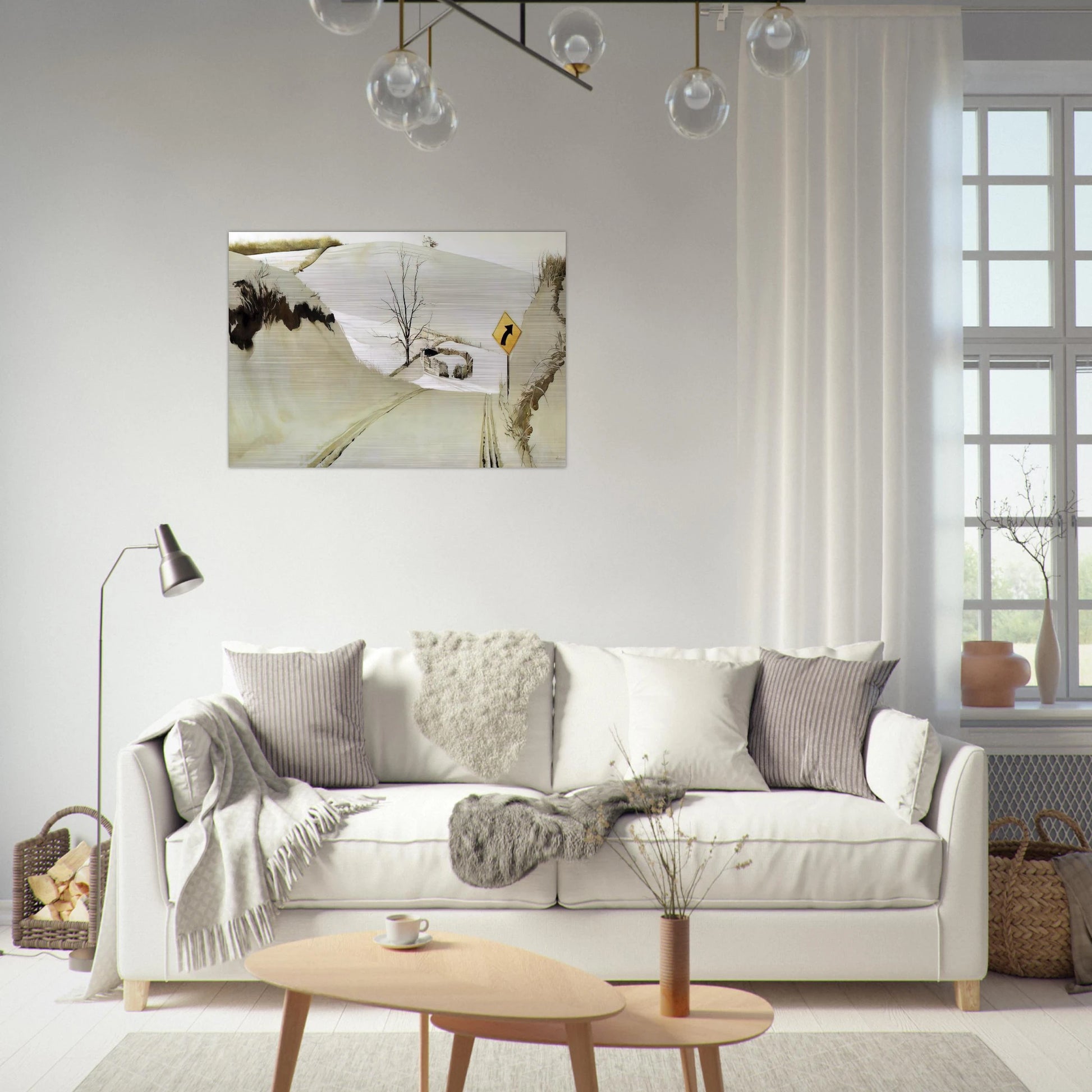 RING ROAD - Andrew Wyeth Brushed Aluminum Print - 70x100 cm / 28x40 inches | Andrew Wyeth Aluminum Print | Andrew Wyeth Prints