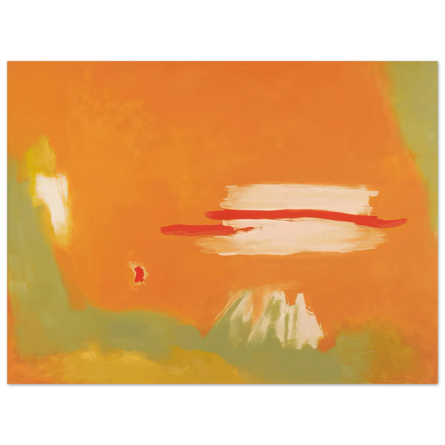 Esteban Vicente - RED ACROSS 1996  75x100 cm / 30x40inches Fine Art Poster