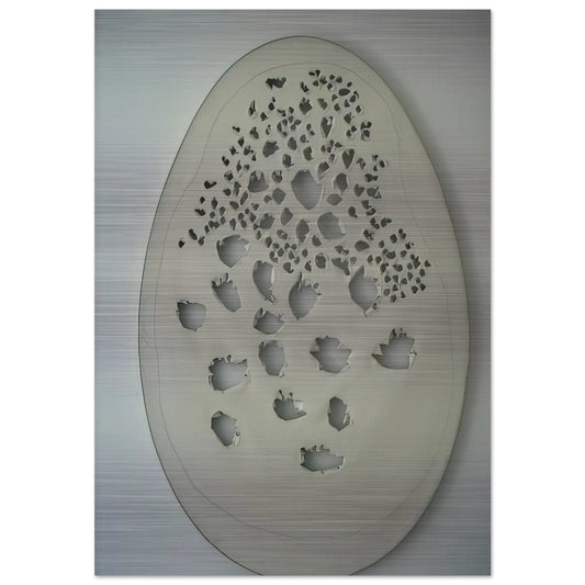 Concept Spatiale - 1963 - Lucio Fontana Brushed Aluminum Print - 70x100 cm / 28x40 inches | Lucio Fontana Aluminum Print | Lucio Fontana Prints