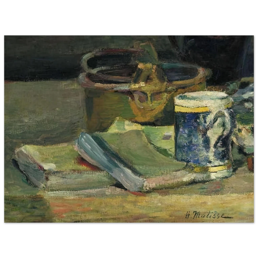 Henri Matisse - STILL LIFE WITH BOOKS 1895  75x100 cm / 30x40inches Fine Art Poster