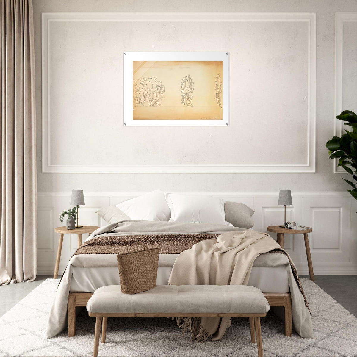 TRADEMARK STUDY 1 1962 - Edward Ruscha Acrylic Print - 70x100 cm / 28x40″ inches