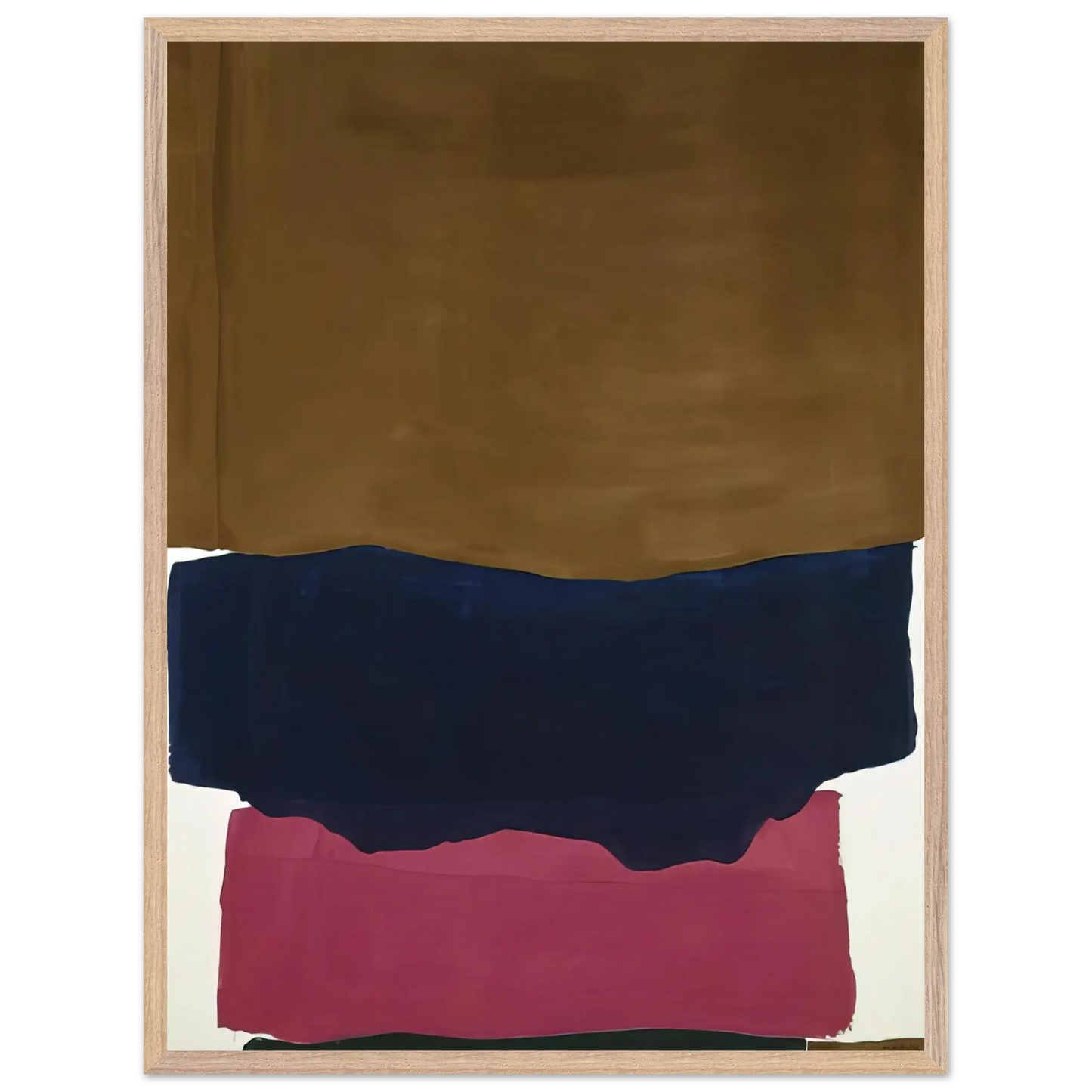Helen Frankenthaler - Indian Summer - 1967 Wall art - 40x50 cm / 16x20 Inches - Premium Wooden Framed Poster With Fine Art Paper - Wood frame