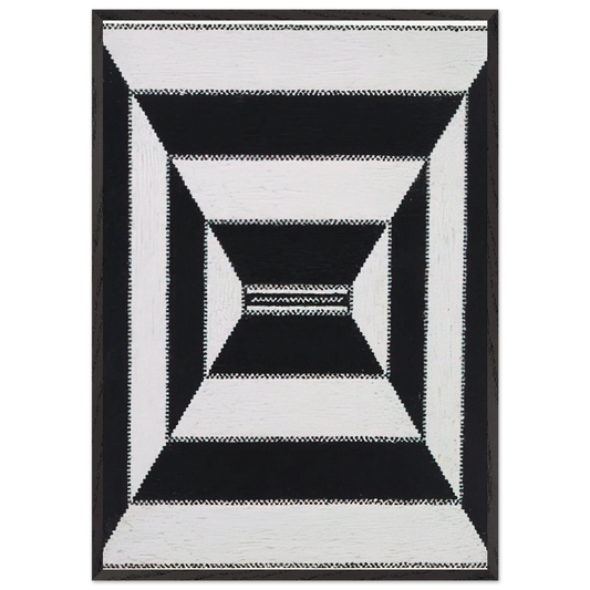 The Acrobatic Rectangle Per Six - 1967 - Alfred Jensen 70x100 cm / 28x40 inches Framed Art Print – Black Wooden Frame