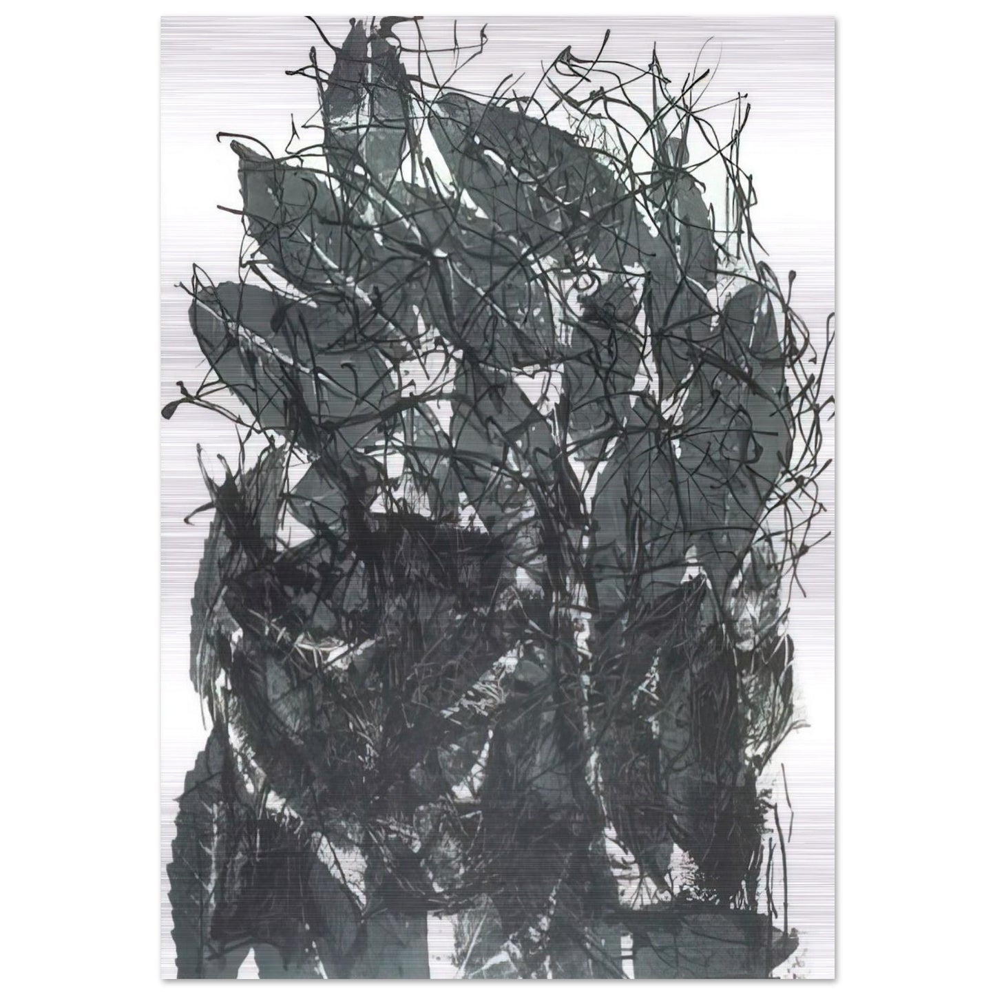 Leaves I - Jean-Paul Riopelle Brushed Aluminum Print - 70x100 cm / 28x40 inches | Jean-Paul Riopelle Aluminum Print | Jean-Paul Riopelle Prints