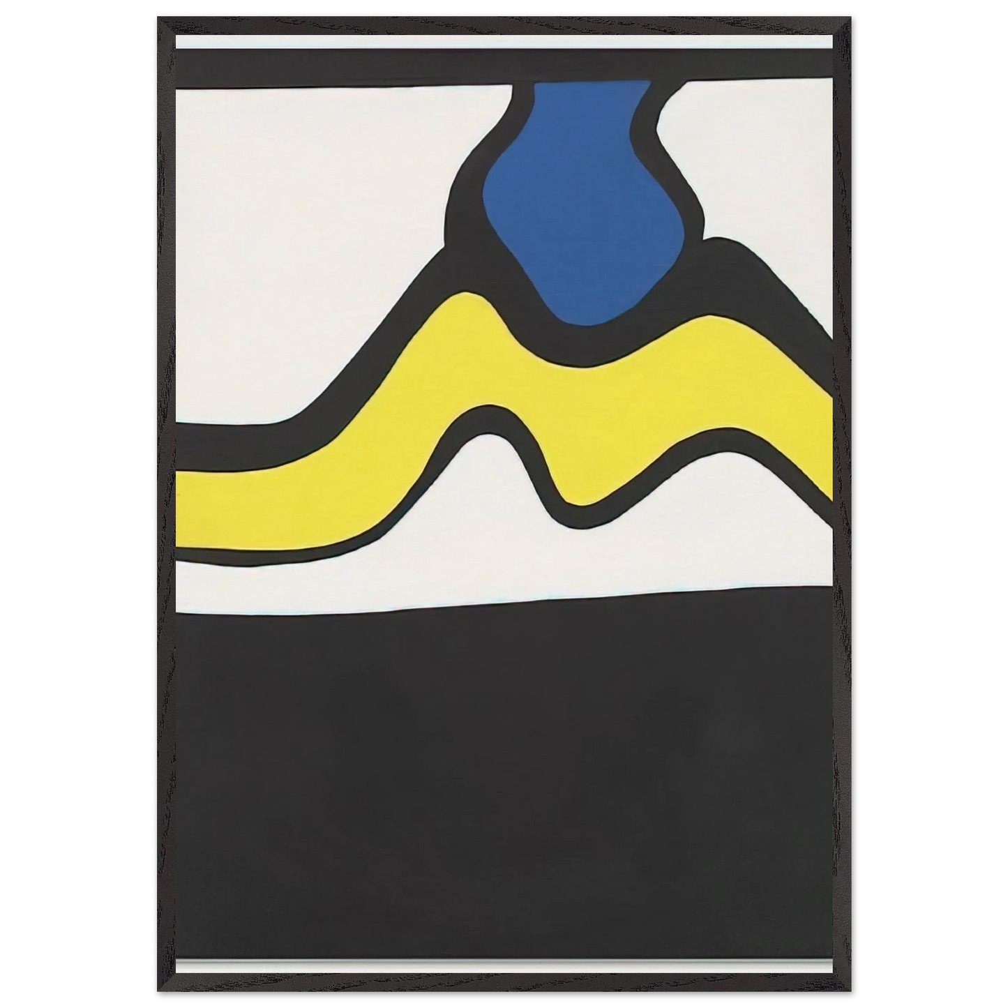 Untitled - 1961 N12 - Nicholas Krushenick 70x100 cm / 28x40 inches Framed Art Print – Black Wooden Frame