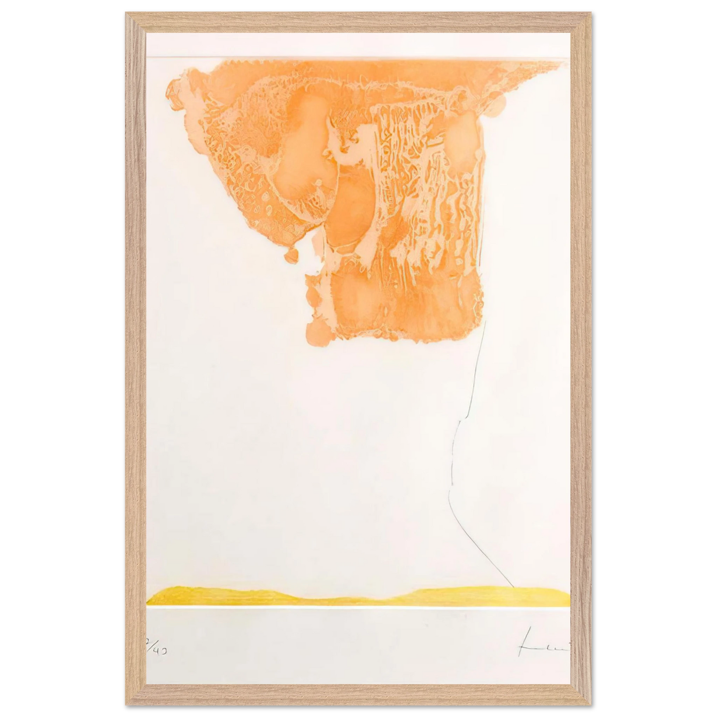 Helen Frankenthaler - Pranzo Italiano - 1973 Wall art - 60x80 cm / 24x32 inches - Premium Wooden Framed Poster With Fine Art Paper-canvas - Black frame
