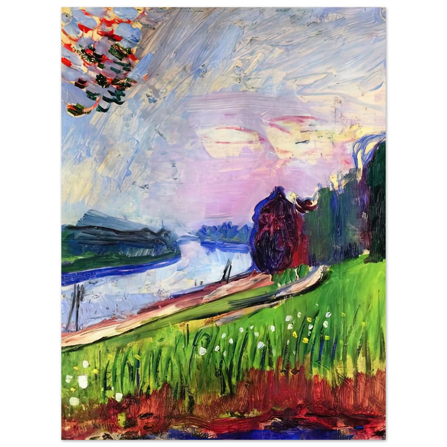 Henri Matisse - COPSE OF THE BANKS OF THE GARONNE 1900  75x100 cm / 30x40inches Fine Art Poster