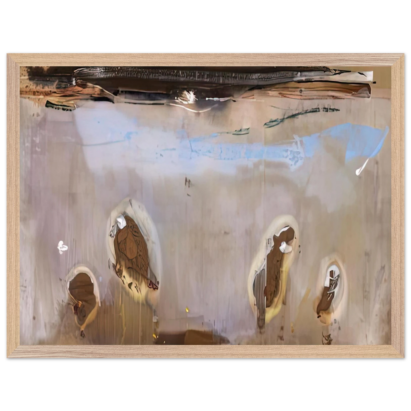 Helen Frankenthaler - Tethys, 1981- Wall Art - 60x80 cm / 24x32 inches - Premium Wooden Framed Poster With Fine Art Paper-canvas - Black frame