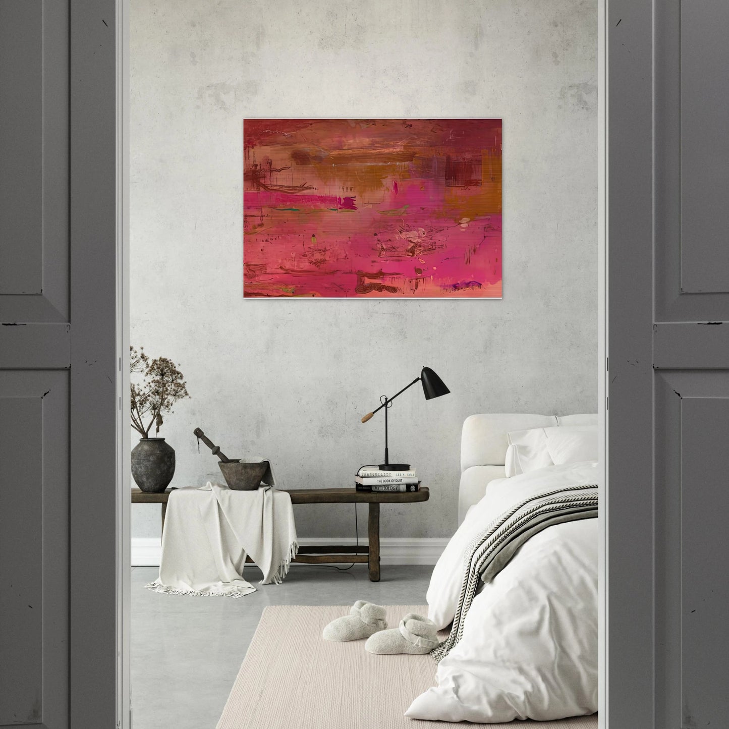 Dream Walk Red, 1978- - Helen Frankenthaler Brushed Aluminum Print - 70x100 cm / 28x40 inches | Helen Frankenthaler Aluminum Print | Helen Frankenthaler Prints
