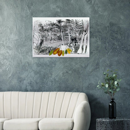 The Garden in Sanur - Bali - 1980 - Brett Whiteley Brushed Aluminum Print - 70x100 cm / 28x40 inches | Brett Whiteley Aluminum Print | Brett Whiteley Prints