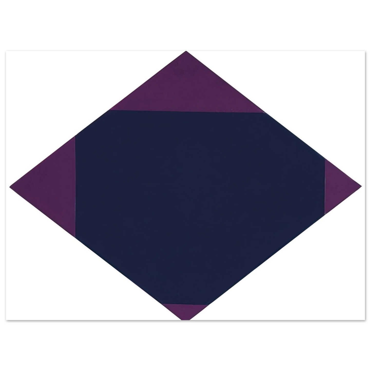 Max Bill - Blau-violettes horizontal-vertikal-quadrat - 1968  75x100 cm / 30x40inches Fine Art Poster