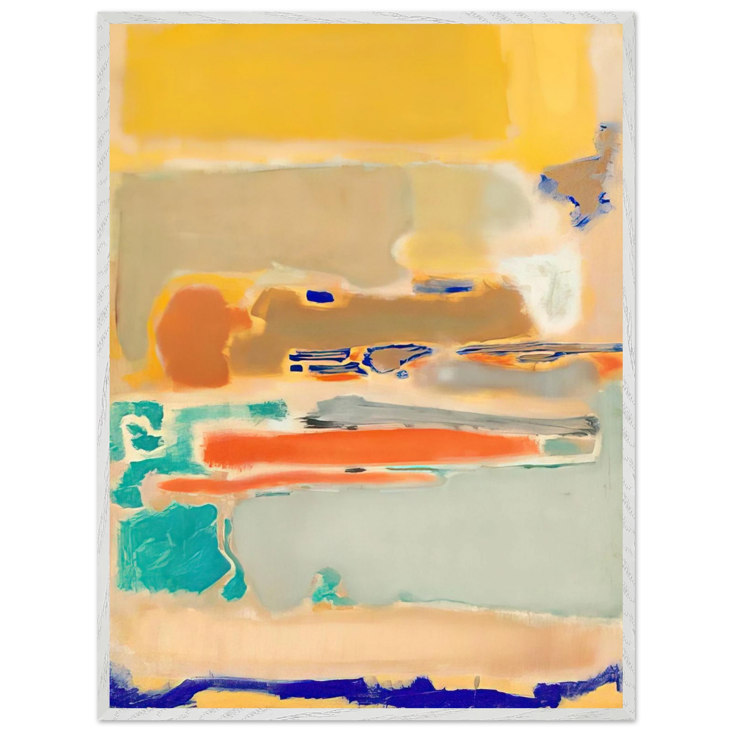Mark Rothko - Multiform - 1948 Wall Art - 21x29.7 cm / 8x12" - Premium Wooden Framed Poster With Fine Art Paper-canvas - White frame