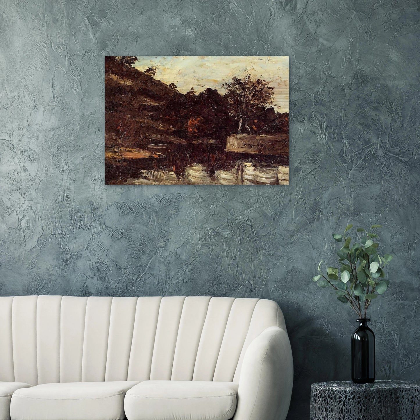 Bend in the River - Paul Cézanne Brushed Aluminum Print - 70x100 cm / 28x40 inches | Paul Cézanne Aluminum Print | Paul Cézanne Prints
