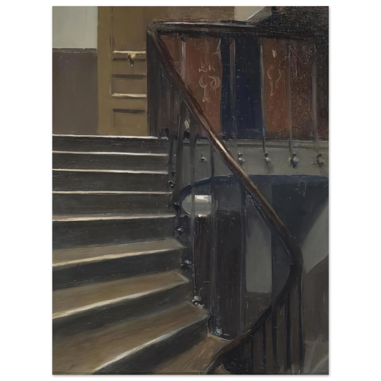 Edward Hopper - Stairway at 48 rue de Lille, Paris Fine Art Poster