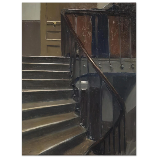 Edward Hopper - Stairway at 48 rue de Lille, Paris Fine Art Poster
