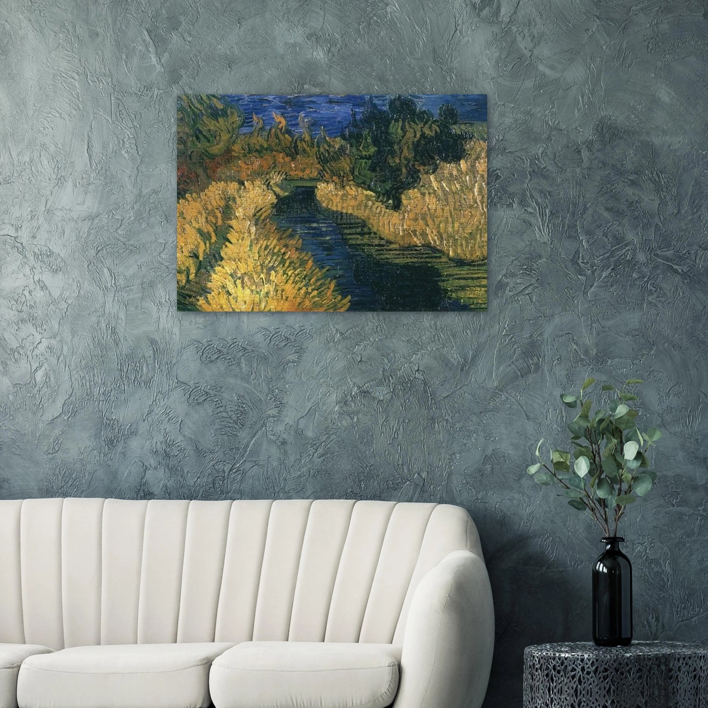 The Little Stream - Vincent van Gogh Brushed Aluminum Print - 70x100 cm / 28x40 inches | Vincent van Gogh Aluminum Print | Vincent van Gogh Prints
