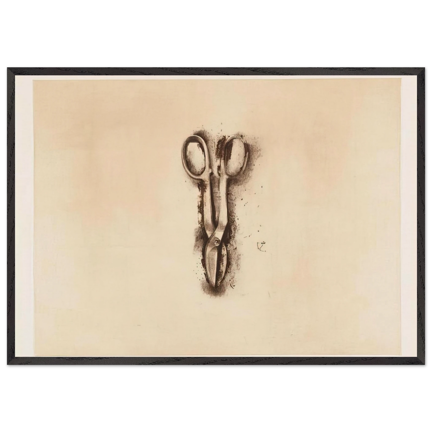 TINSNIP 1973 - Jim Dine 70x100 cm / 28x40 inches Framed Art Print – Black Wooden Frame