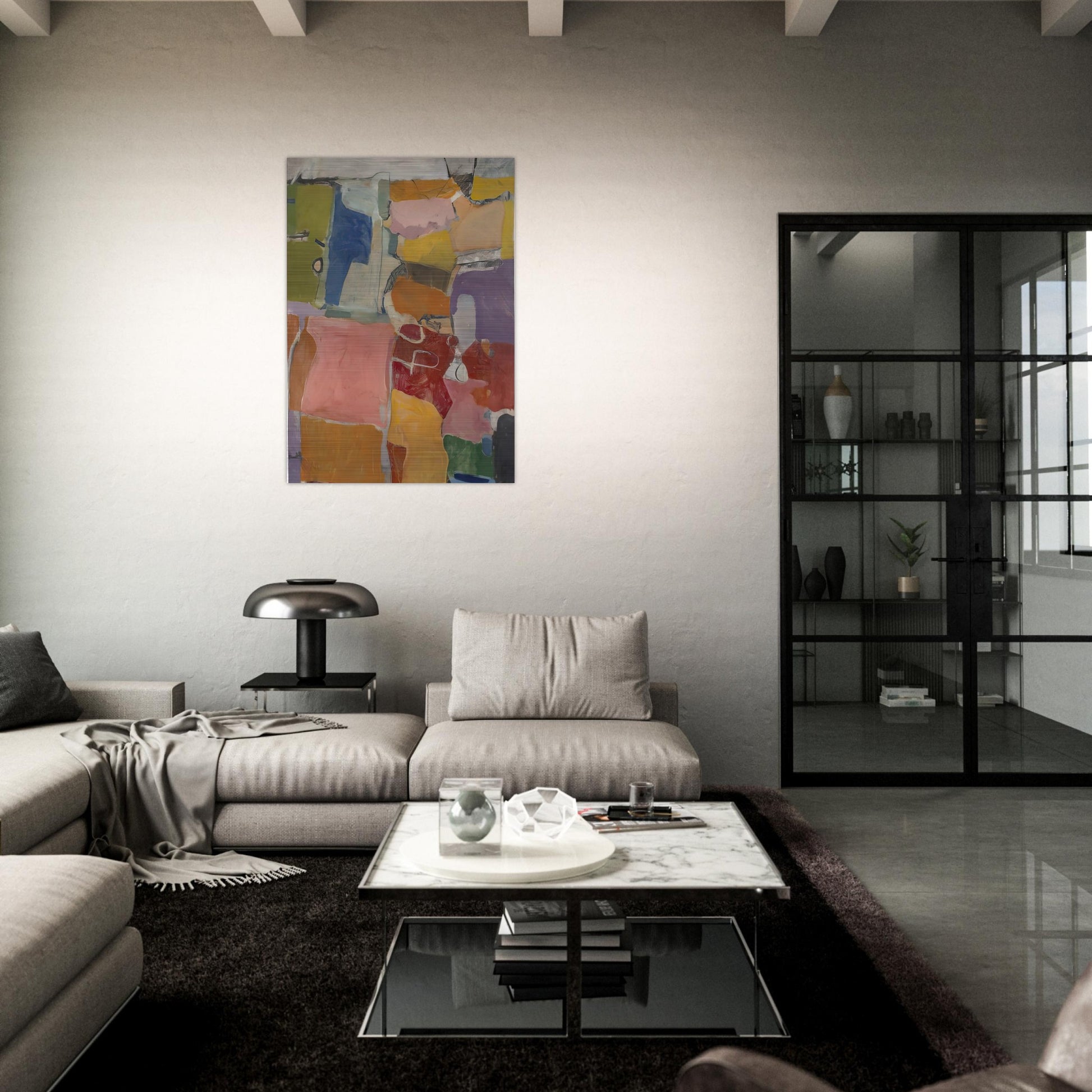Urbana - Richard Diebenkorn Brushed Aluminum Print - 70x100 cm / 28x40 inches | Richard Diebenkorn Aluminum Print | Richard Diebenkorn Prints