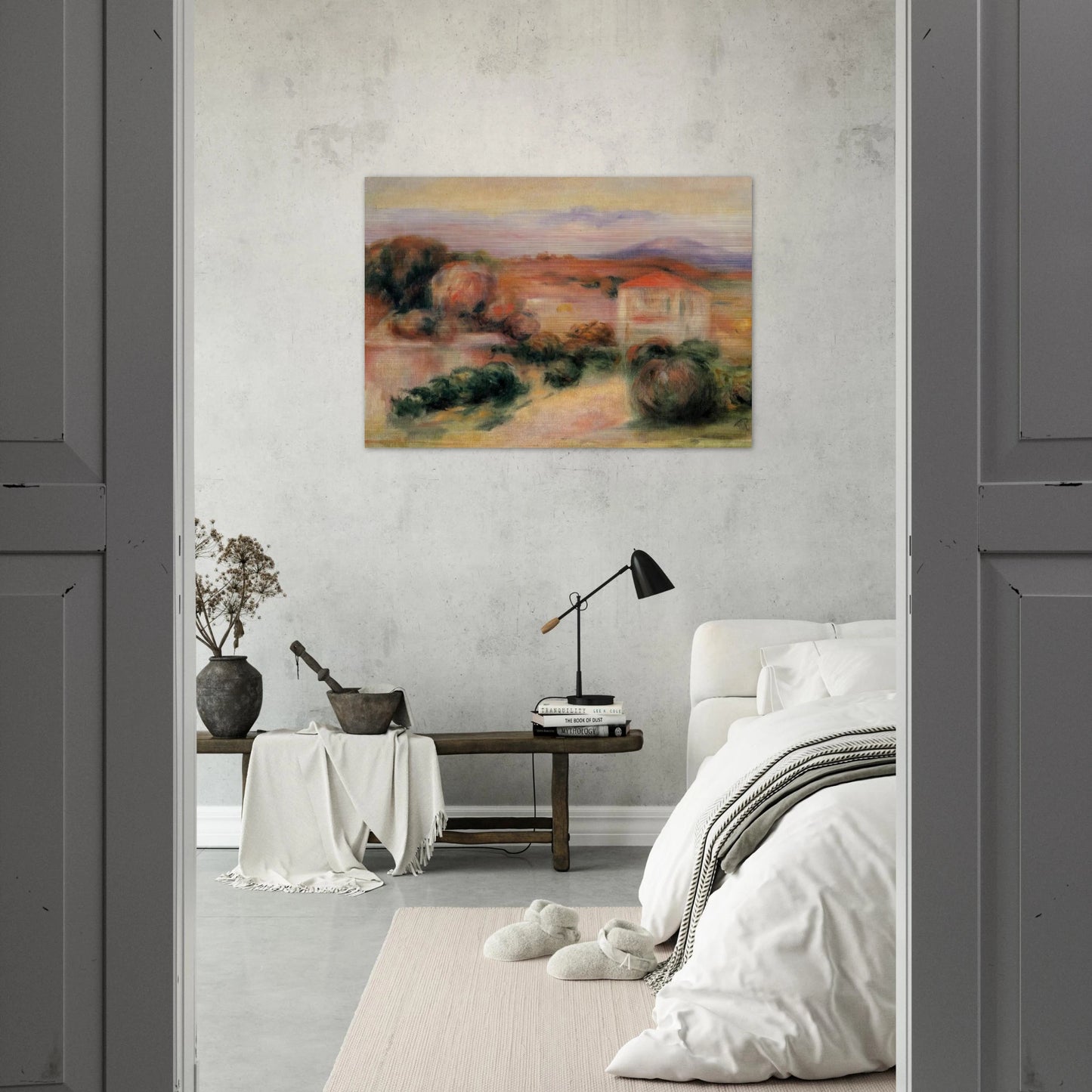 White Houses - Pierre-Auguste Renoir Brushed Aluminum Print - 70x100 cm / 28x40 inches | Pierre-Auguste Renoir Aluminum Print | Pierre-Auguste Renoir Prints