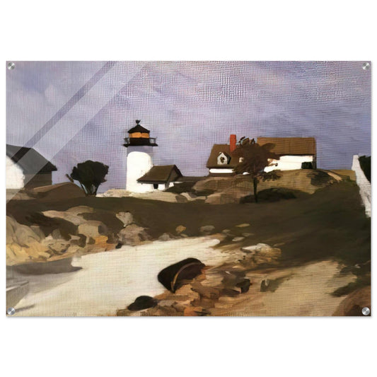 Squam Light - Edward Hopper Acrylic Print - 70x100 cm / 28x40″ inches | Edward Hopper Wall Art | Edward Hopper Prints
