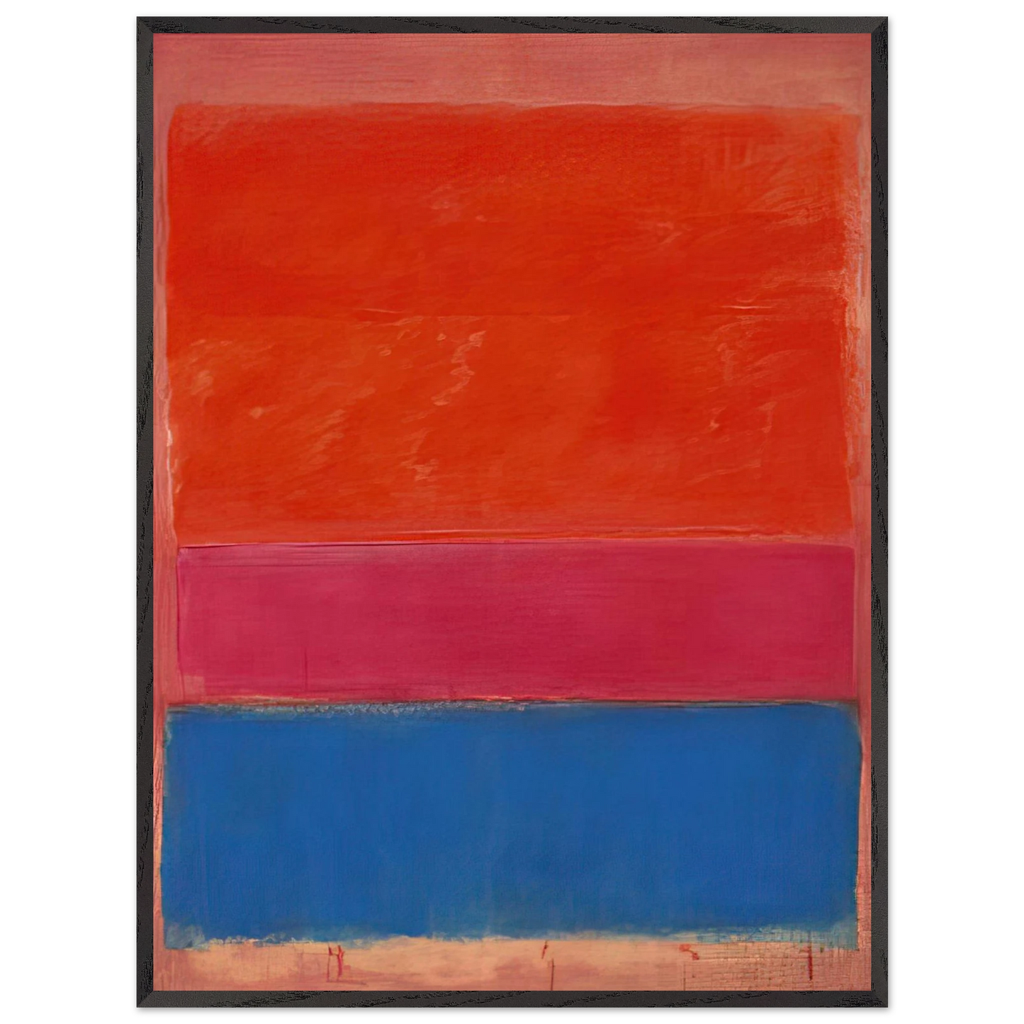 Mark Rothko - No. 1 Royal Red and Blue - 1954 Wall Art - 60x80 cm / 24x32 inches - Premium Wooden Framed Poster With Fine Art Paper-canvas - Black frame