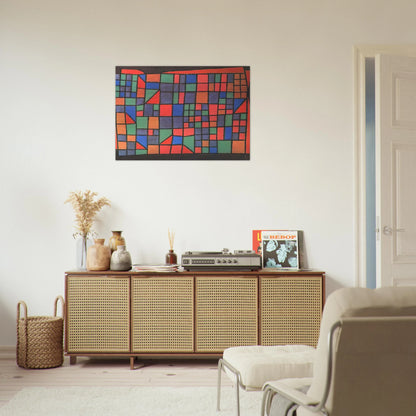 GLASS FACADE 1940 - Paul Klee Brushed Aluminum Print - 70x100 cm / 28x40 inches | Paul Klee Aluminum Print | Paul Klee Prints